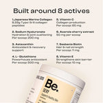 Be. Sexy Japanese Marine Collagen Peptides 8.3g + Glutathione & Hyaluronic Acid for Skin Health & Joint Support Mix Fruit