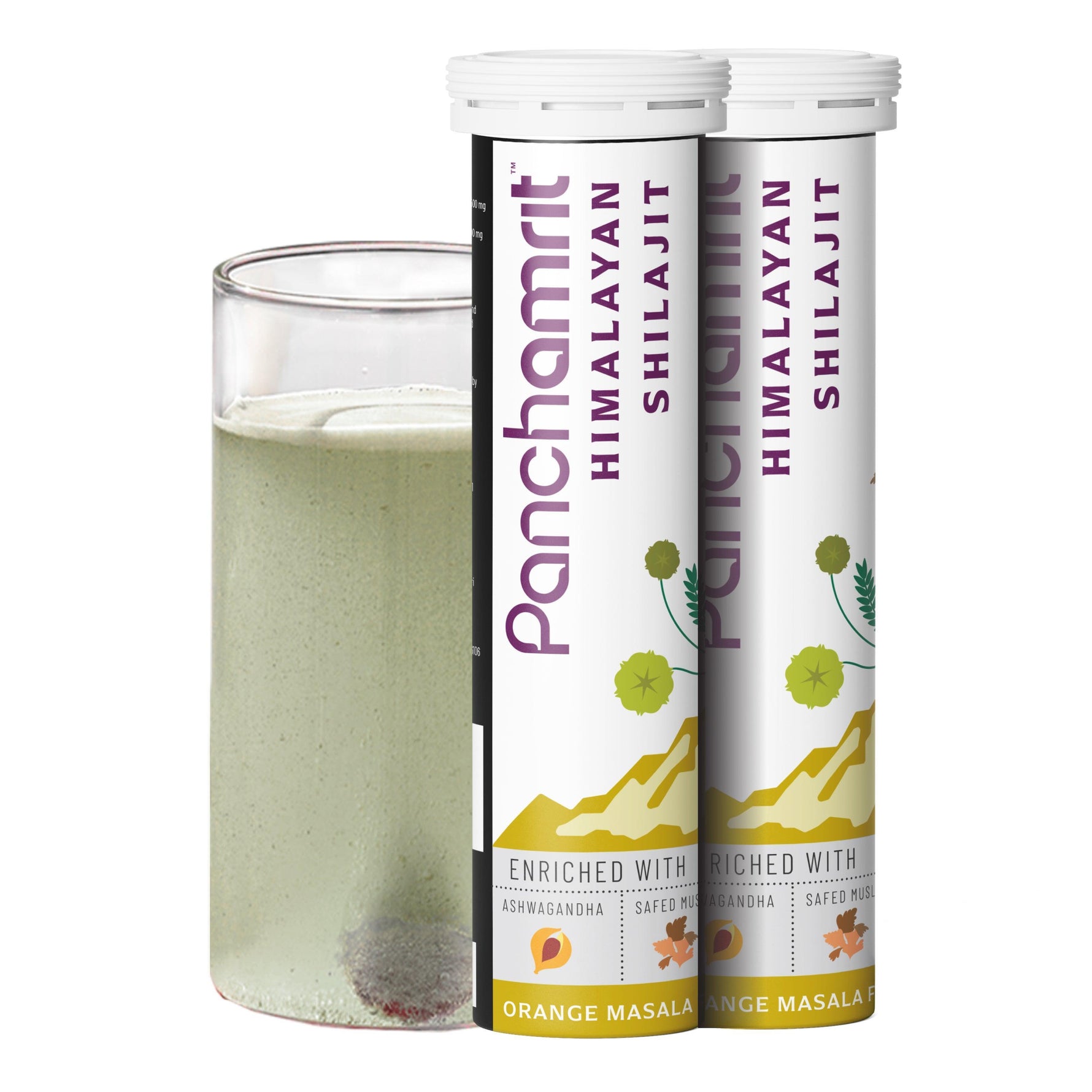 Panchamrit Himalayan Shilajit Effervescent Tablet with Ayurvedic Herbs|Boosts Stamina (15 Each)