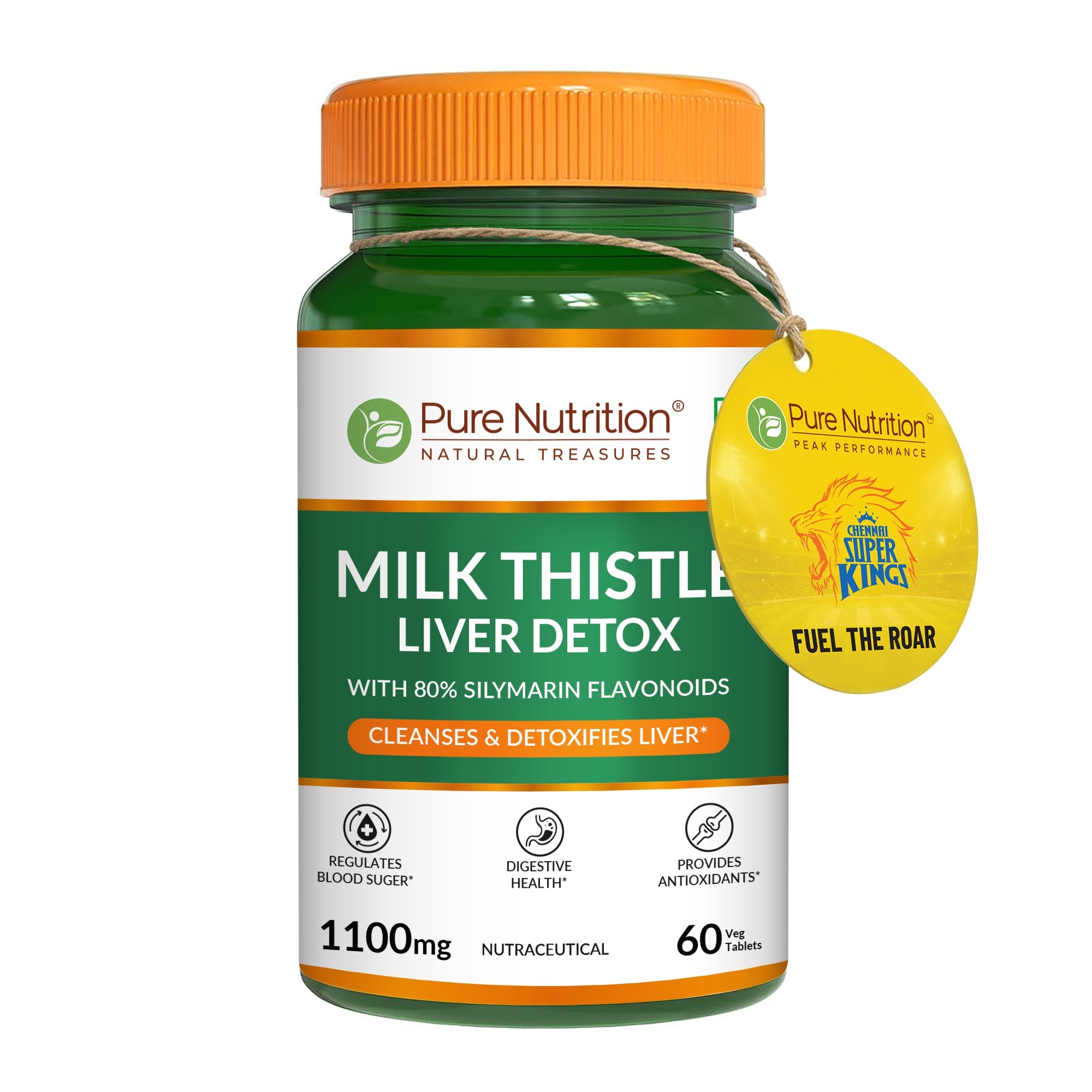 CSK Limited Edition Pure Nutrition Milk Thistle Liver Detox Supplement Tablets - 60 Veg Tablets