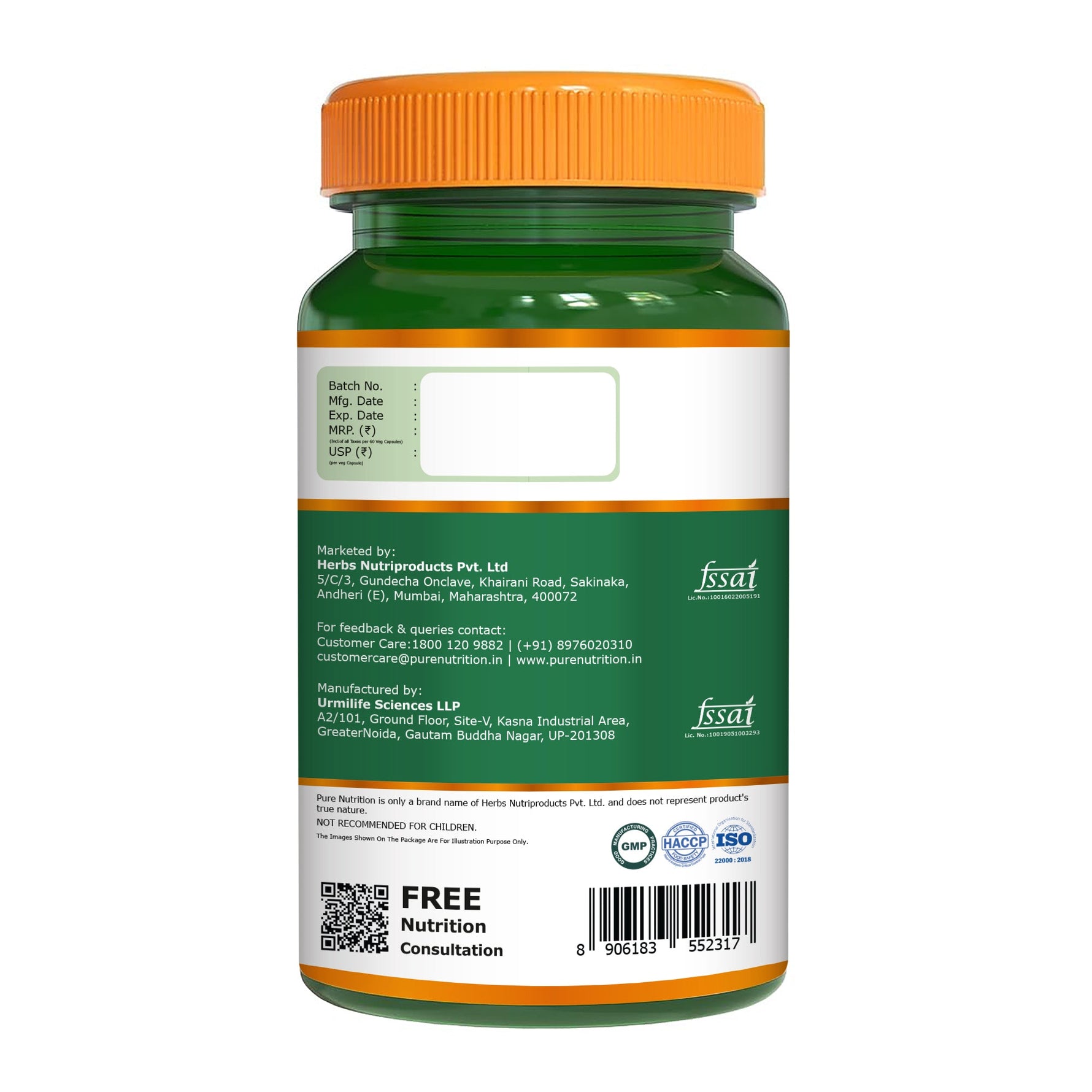 Pure Nutrition Nitric Oxide Booster – L-Arginine HCL, L-Citrulline & Caffeine – Strength, Stamina, Energy & Recovery – 60 Veg Capsules
