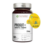 CSK Limited Edition Pure Nutrition Progut+ Probiotics 60 Billion CFU Capsule for Digestion & Gut Health | 60 Capsule