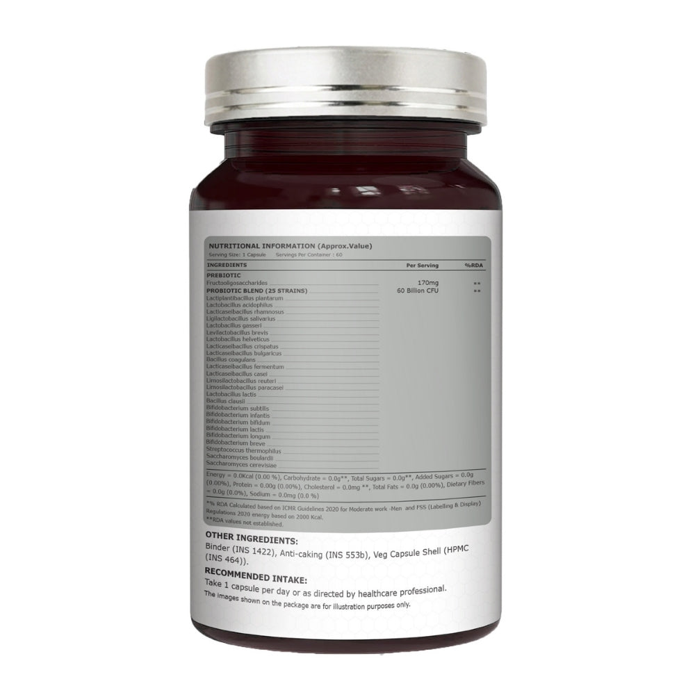 CSK Limited Edition Pure Nutrition Progut+ Probiotics 60 Billion CFU Capsule for Digestion & Gut Health | 60 Capsule