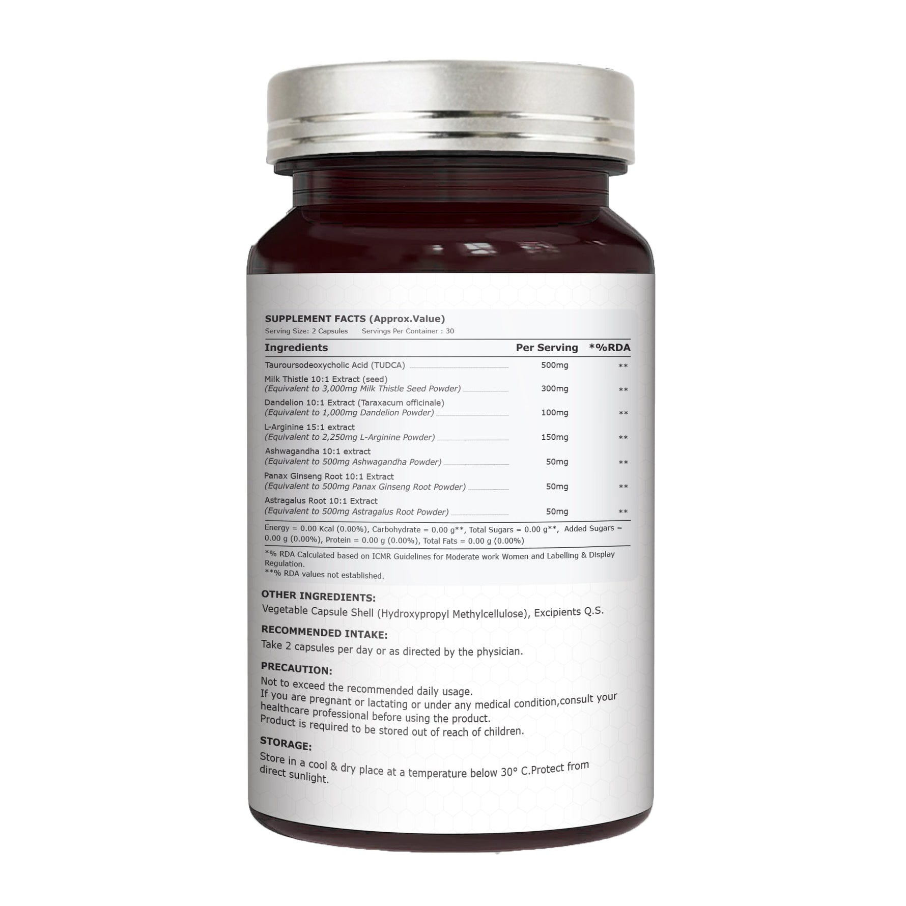 Pure nutrition TUDCA+ Capsules - 60 Capsules