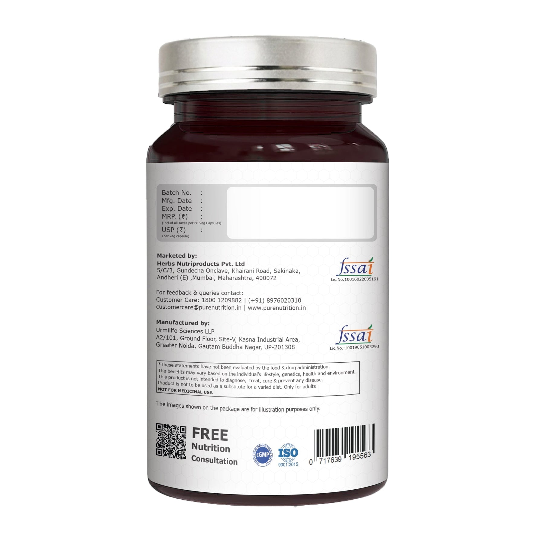 Pure nutrition TUDCA+ Capsules - 60 Capsules