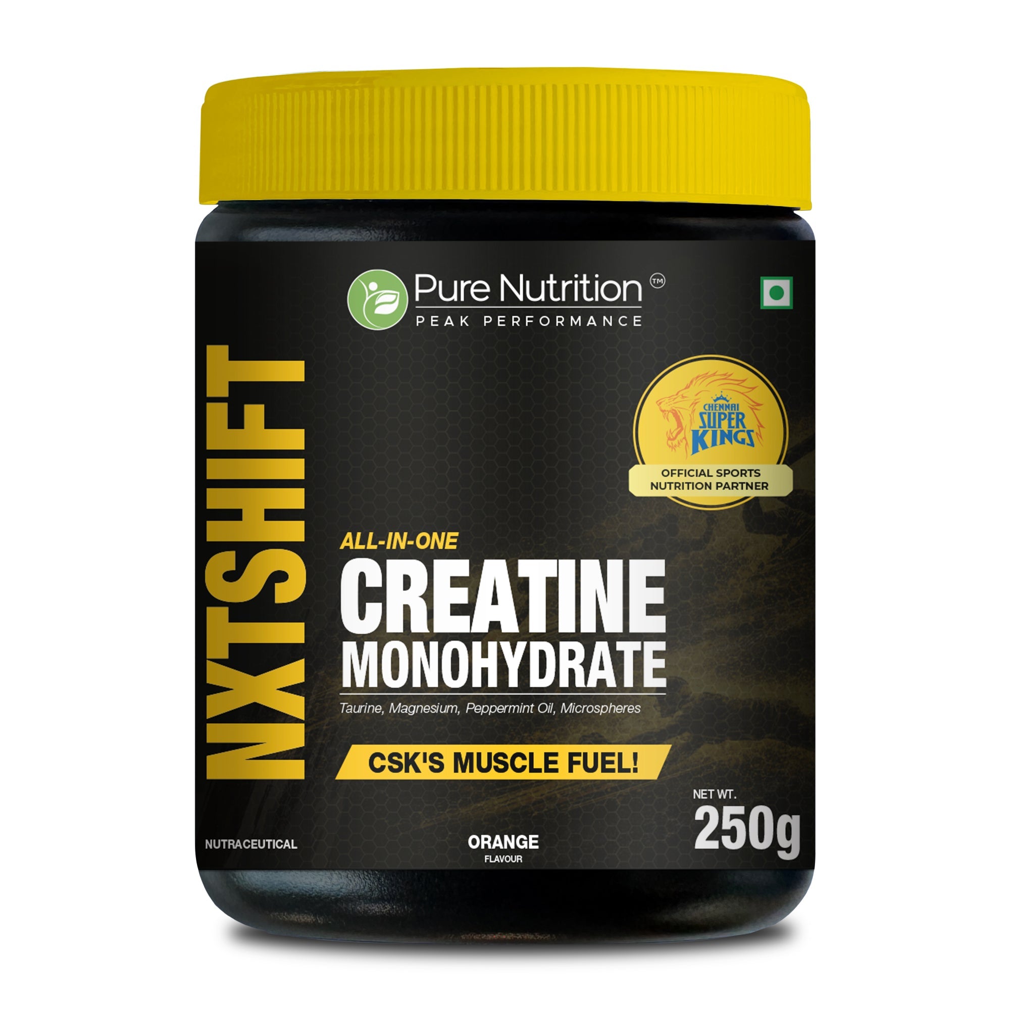 CSK Limited Edition Pure Nutrition NXT SHIFT All-In-One Creatine Monohydrate Powder Orange 250gm