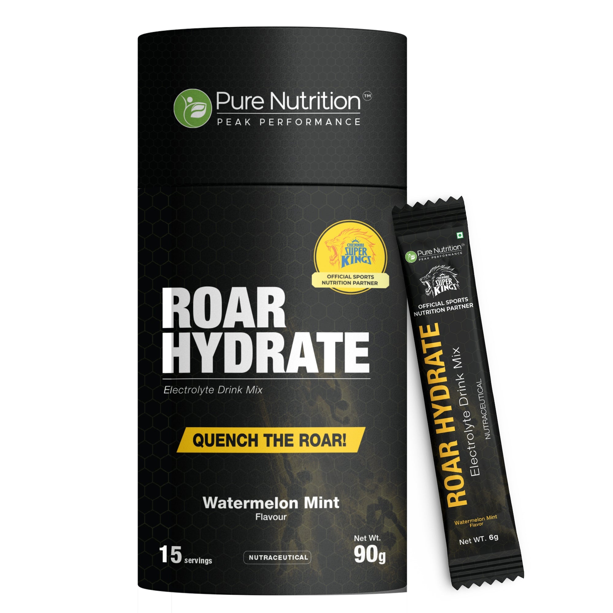 CSK Limited Edition Pure nutrition Electrolytes 15 sachets Canister watermelon mint