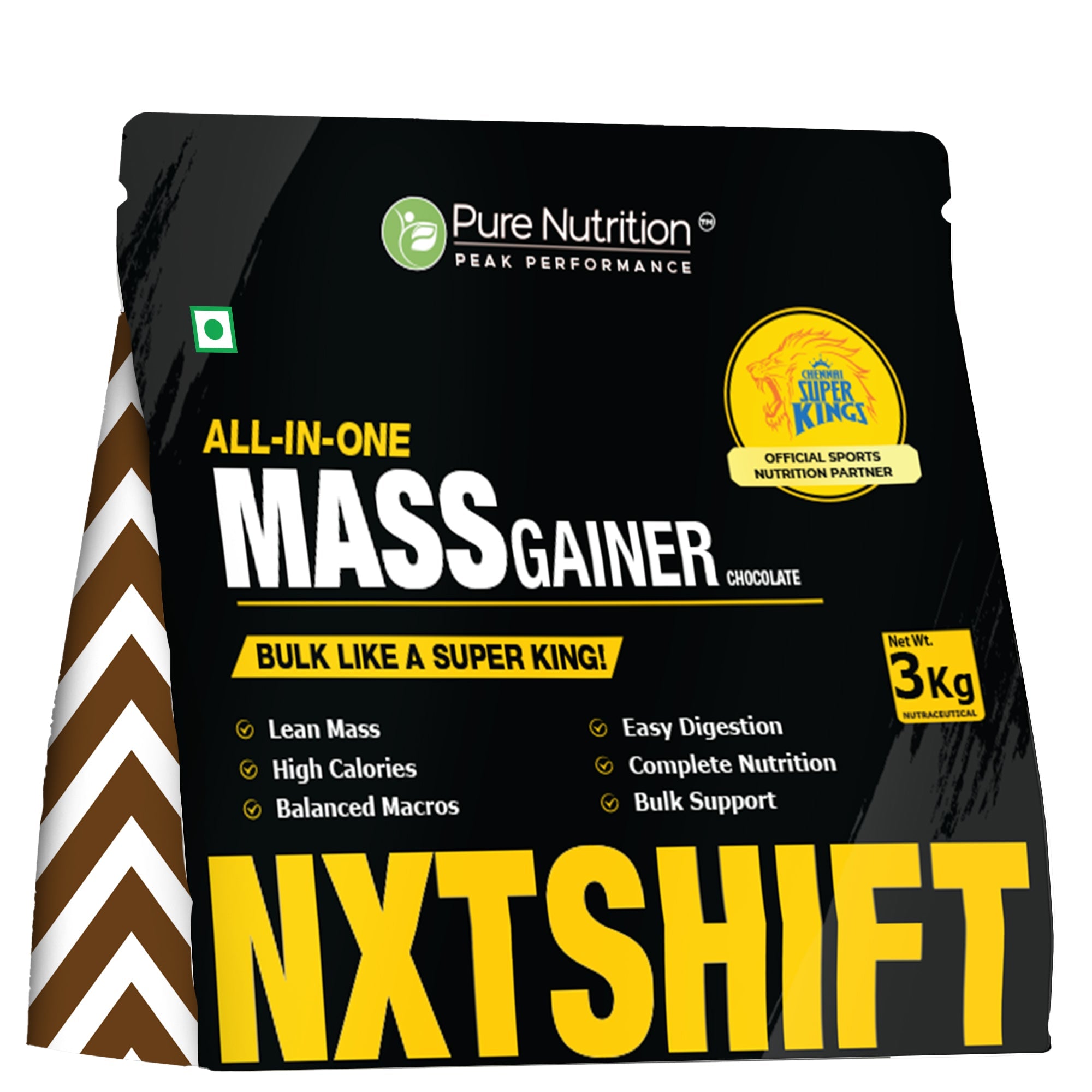 CSK Limited Edition  Pure Nutrition Mass Gainer Chocolate - 3kg Pouch