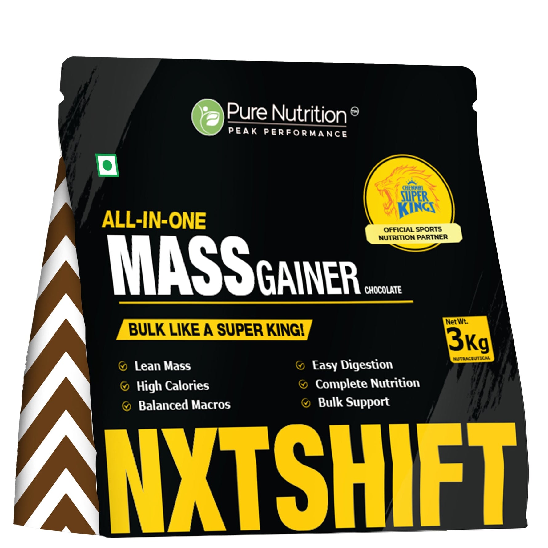 CSK Limited Edition  Pure Nutrition Mass Gainer Chocolate - 3kg Pouch