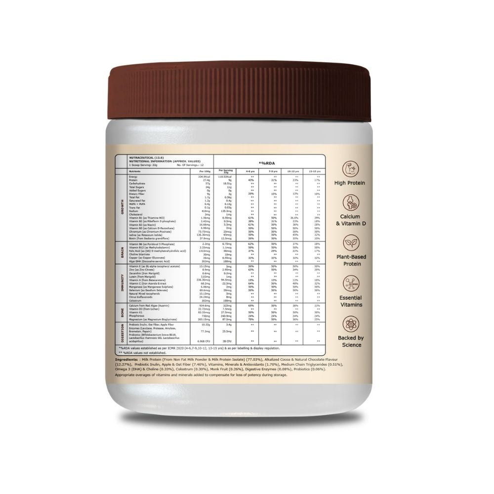 CSK Limited Edition Pure nutrition Super Grow- kids Protein Powder 04-15 yr 400 Gm
