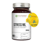 CSK Limited Edition Pure Nutrition Stress Nil Herbal Relaxation & Sleep Support Supplement with Ashwagandha, L-Theanine, Chamomile & Magnesium | 60 Veg Capsules