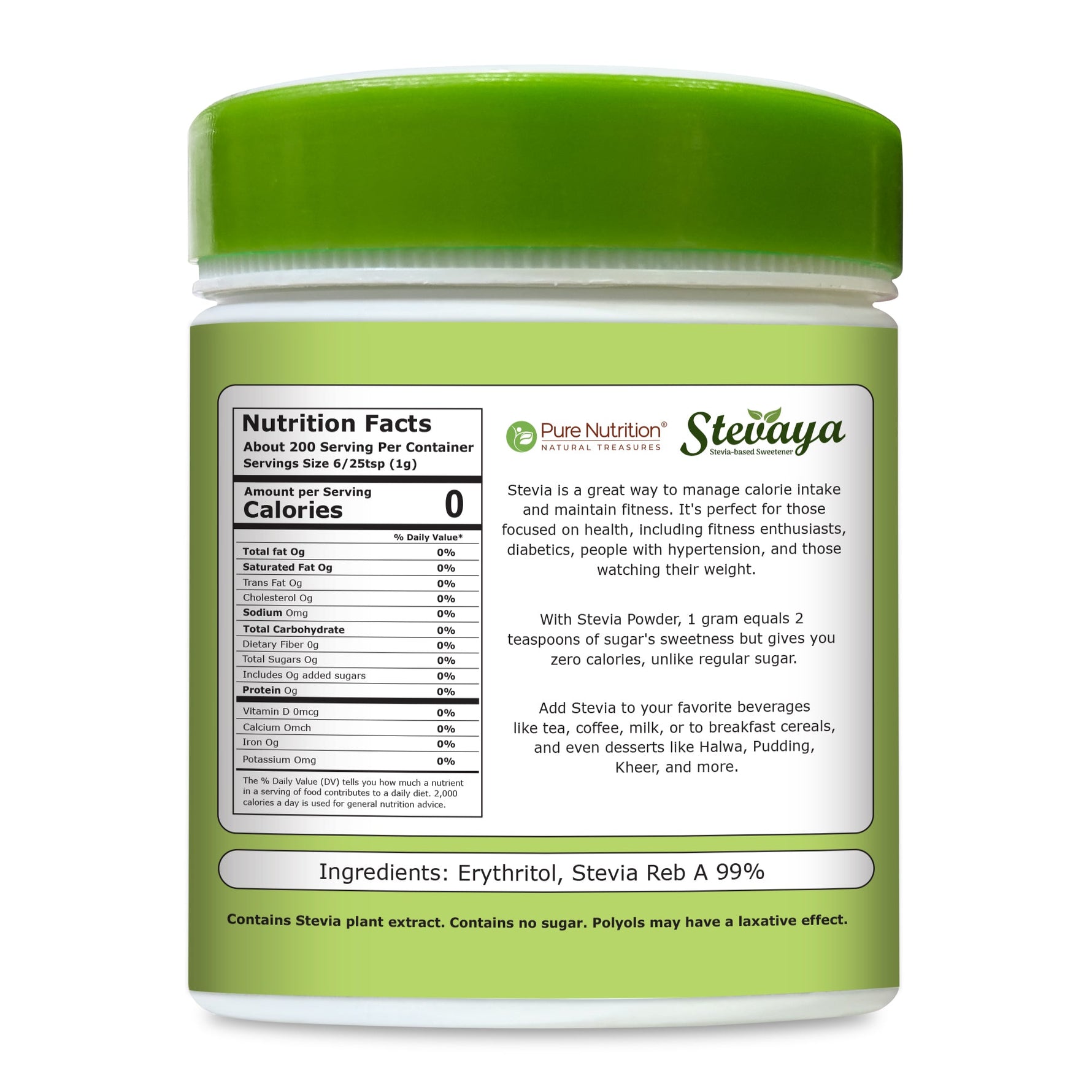Pure Nutrition Stevaya – Stevia-Based Natural Sweetener – 200g