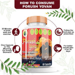Divya Shree Porush Yovan Capsule for Enhance Your Sexual Desire, Sex Time Badhane Ki Dawa, Boost Testosterone Levels 60 Capsule, Jeevan Care Ayurveda
