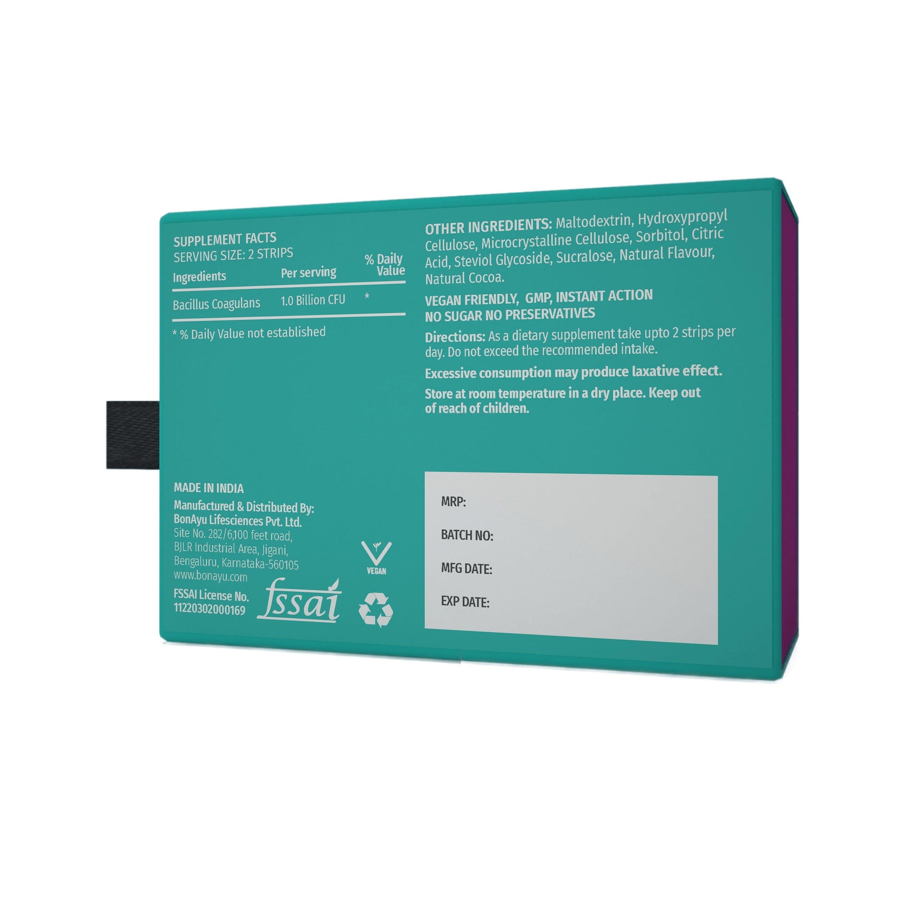 Bonaiyu Probiotics Mouth Dissolving Strip for men - 30 Strip