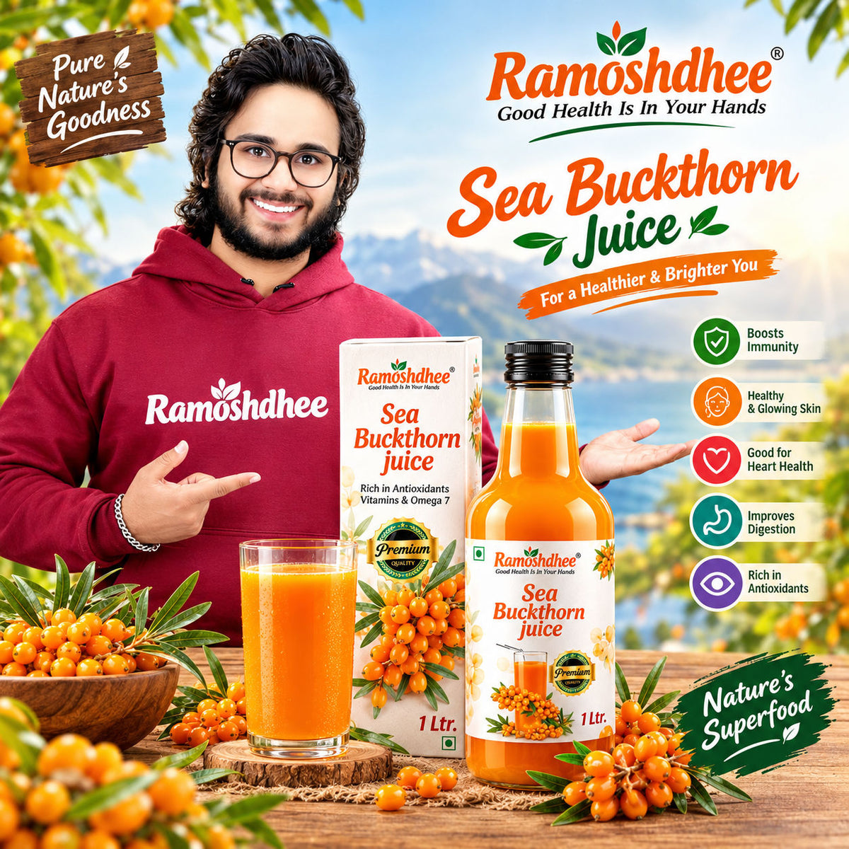 Ramoshdhee Sea Buckthorn Juice 1L