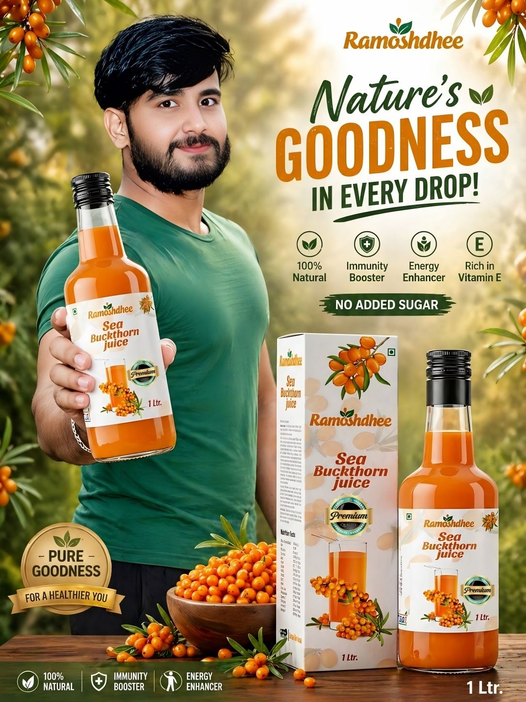 Ramoshdhee Sea Buckthorn Juice 1L