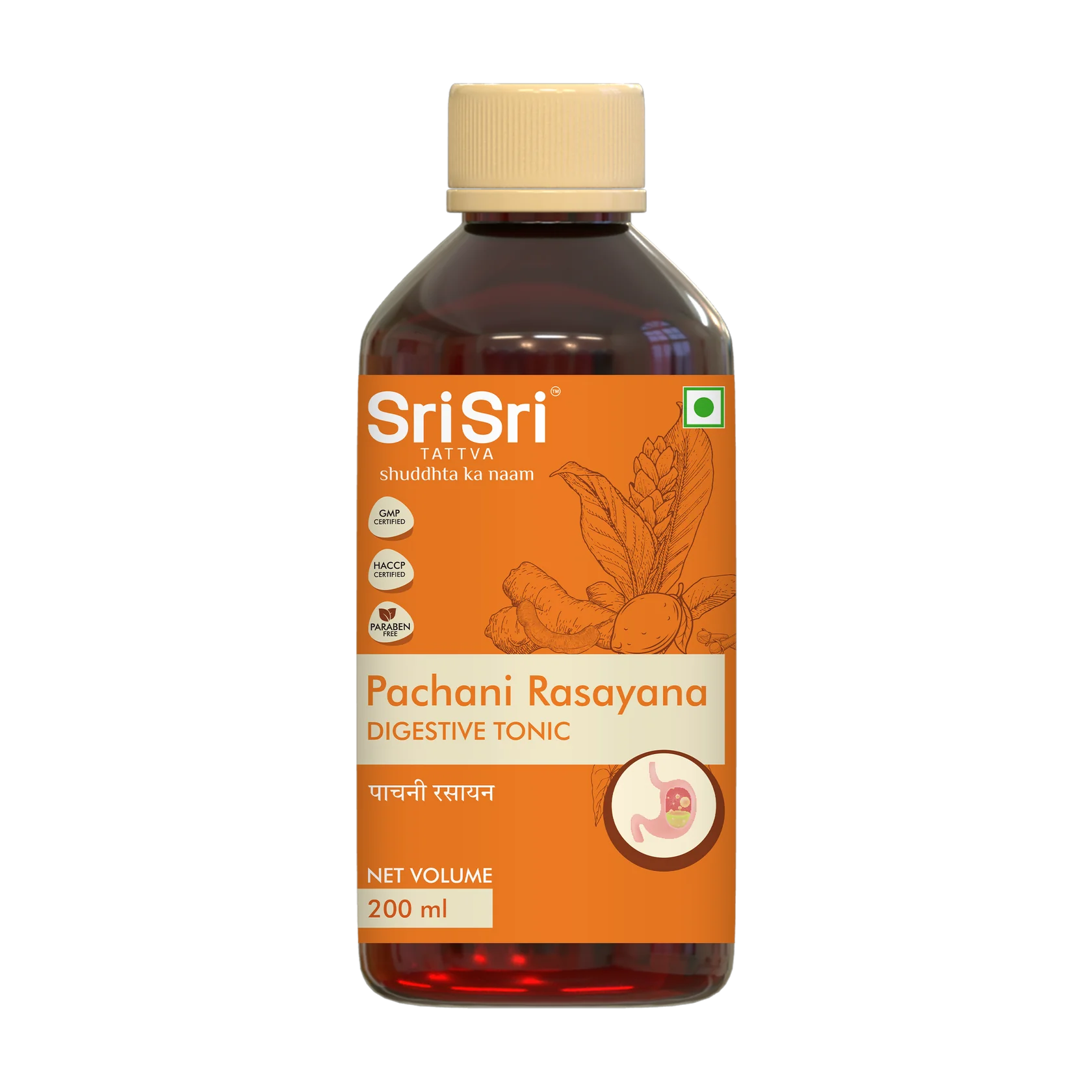 Sri Sri Tattva Pachani Rasayana - Digestive Tonic | In Indigestion, Satiety, Sour Eructation, Bloating and Abdominal Discomfort | 200 ml