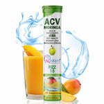 Raskam Apple Cider Vinegar (ACV) Moringa | Master Your Appetite & Boost Immunity | Natural Energy with Antioxidants | No Added Sugar | Tropical Mango Flavor | 15 Fizz Tablets (500mg)