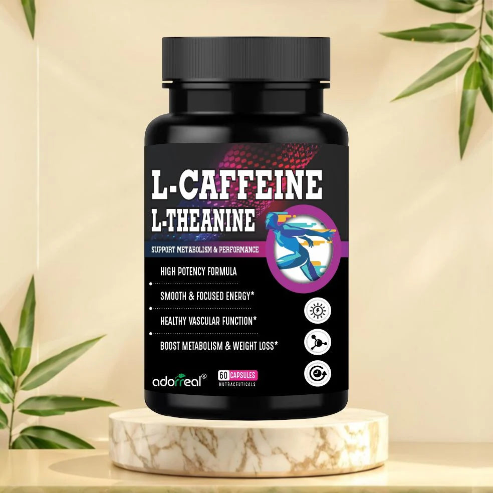Adorreal L-Caffiene L-Theanine Capsule | 60  Capsules