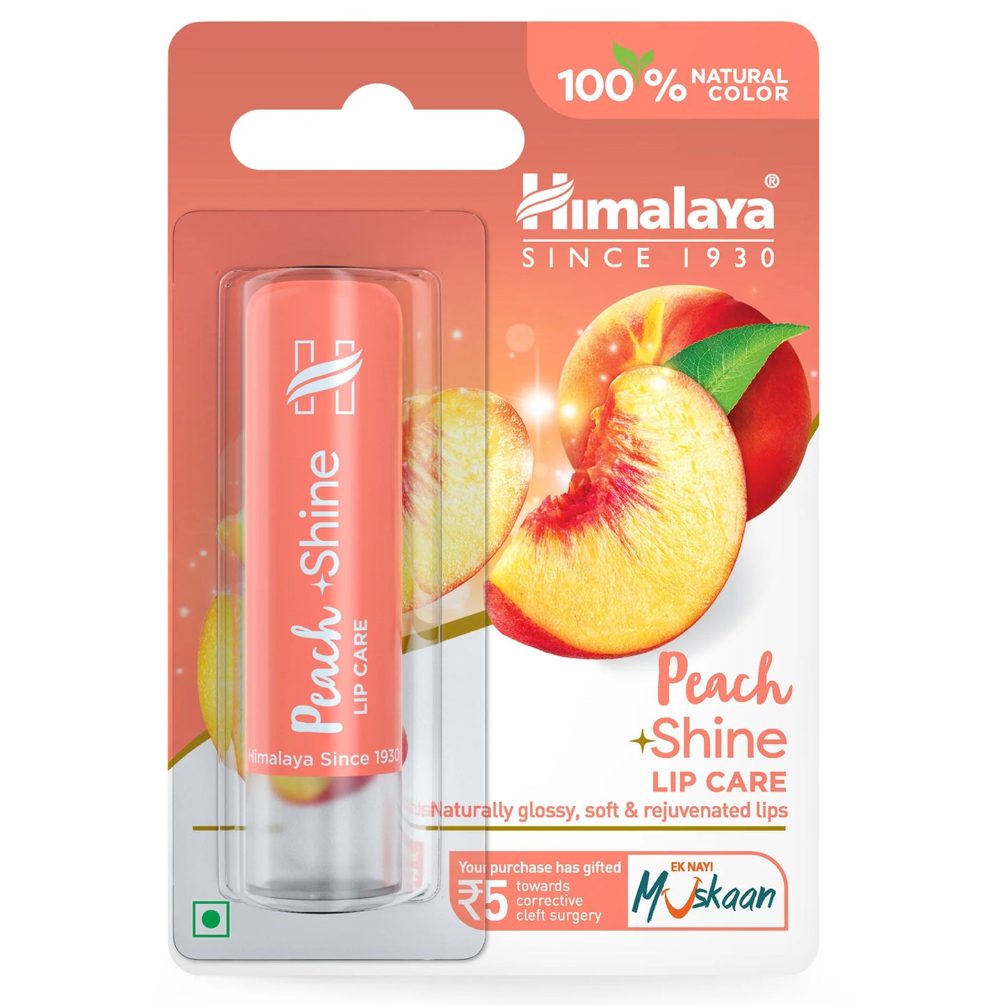 Himalaya Peach Shine Lip Care - 4.5gm