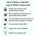 Radhikas Fine Teas Pisces White Leaf - A Thoughtful Zodiac Tea Gift for Healers - 50gm