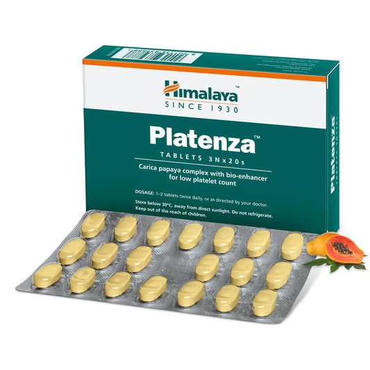Himalaya Platenza Tablet with Carica Papaya Complex | Manages Low Platelet Count - 20*3