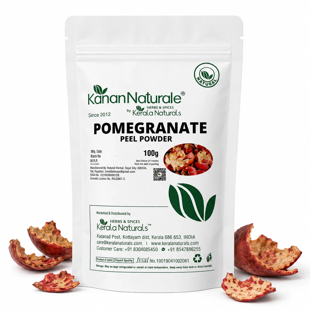 Kerala Naturals 100% Pure Pomegranate Powder - 100gms