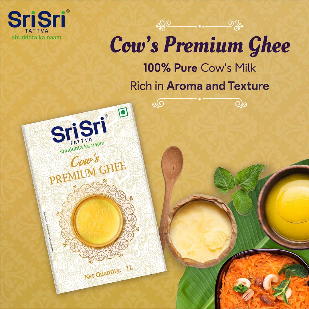 Sri Sri Tattva Cow's Premium Ghee (CEKA Pack) - 1L