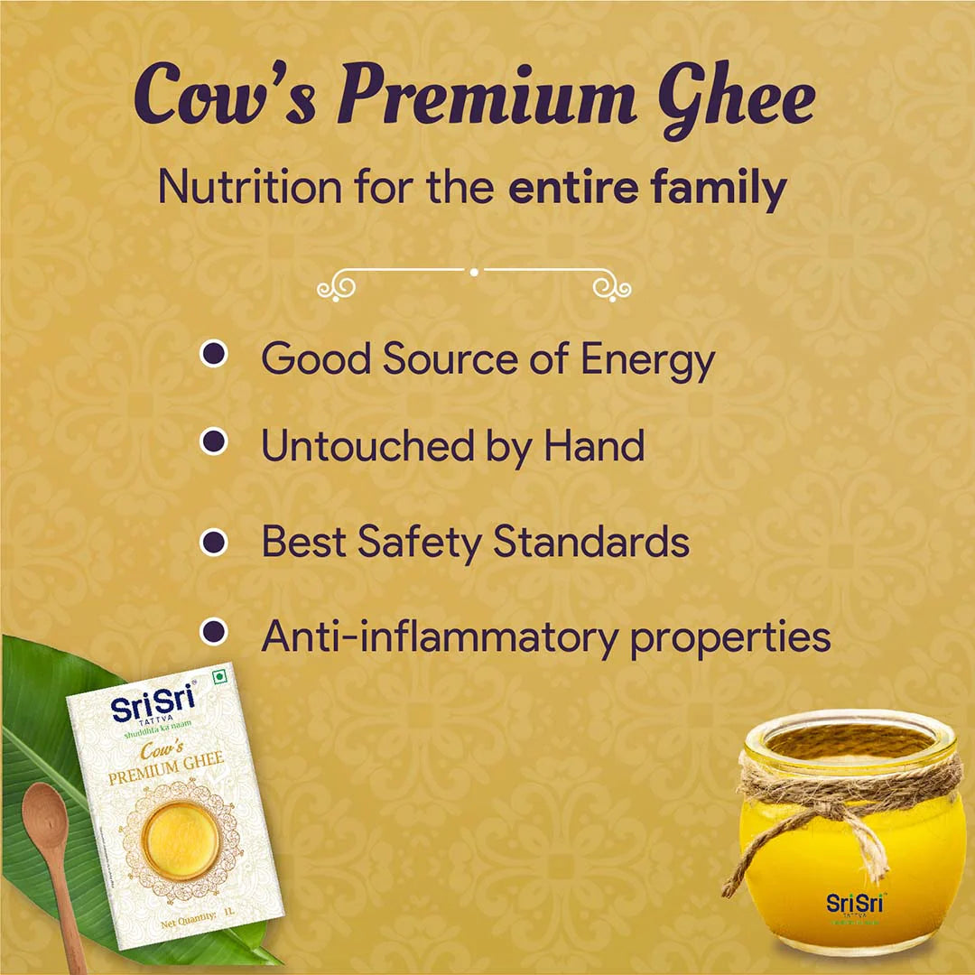 Sri Sri Tattva Cow's Premium Ghee (CEKA Pack) - 1L