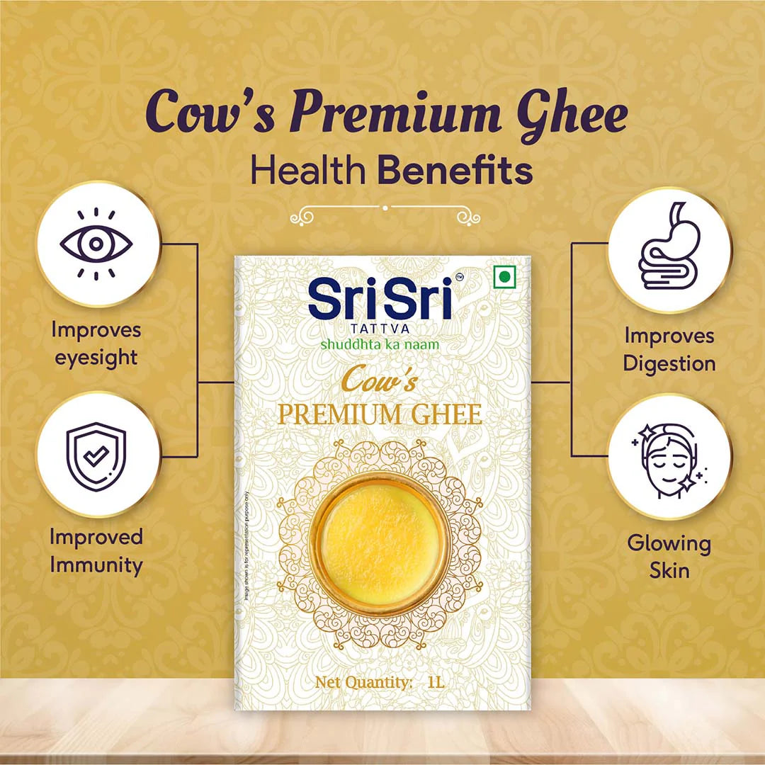 Sri Sri Tattva Cow's Premium Ghee (CEKA Pack) - 1L