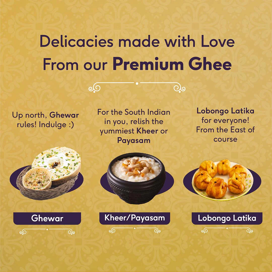 Sri Sri Tattva Cow's Premium Ghee (CEKA Pack) - 1L
