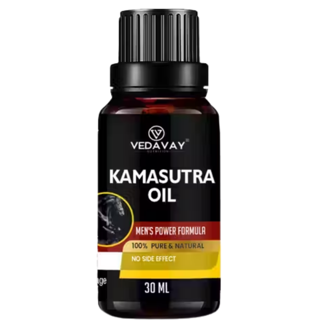 Vedavay Kamasutr Massage Oil - Premium Sensual Aromatherapy Blend (30ml)