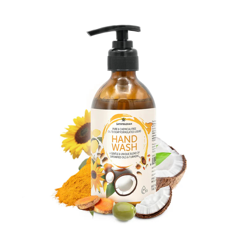 Satopradhan Natural Liquid Handwash 200ml - Organic, Hydrating & Moisturizing Hand Soap for Sensitive Skin