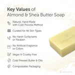 Satopradhan Cold-Processed Almond & Shea Soap 100g - Moisturizing | Handmade Soap Bar | Organic Soap | Skin Cleanser
