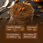 Satopradhan Sweetened Almond Butter 200g - Made with Organically Grown Californian Badam Giri - Crunchy, Organic & Smooth Almond Butter Spread