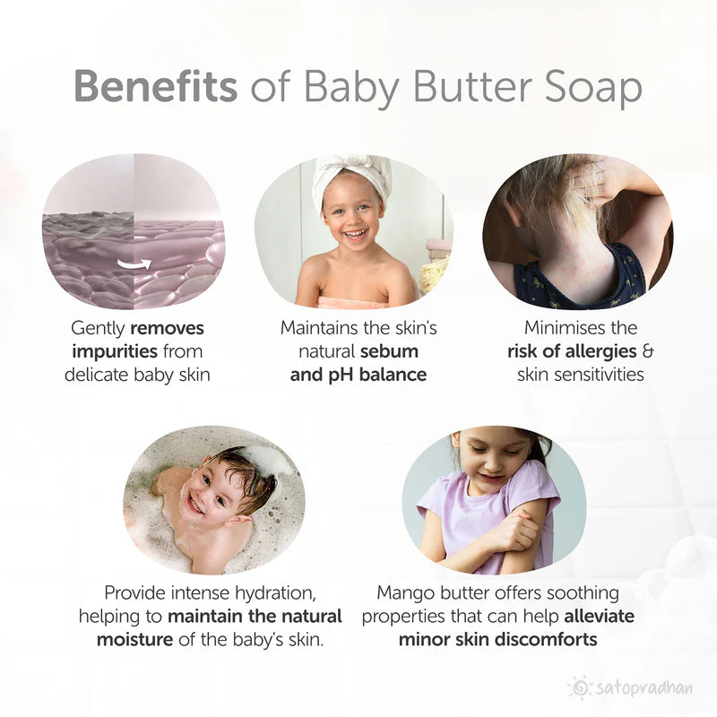 Satopradhan Moisturising Baby Soap for Sensitive Skin 100g