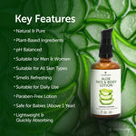 Satopradhan Aloe Face & Body Lotion 100ml | Lightweight & Non Sticky Moisturiser | Face & Body Cream | Natural, Pure & Vegan | Natural Face Lotion| Natural Moisturizer for Dry Skin