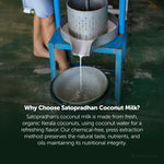 Satopradhan Unsweetened Pure Coconut Milk 400ml (18% Fat) - Made from Fresh Coconut Flesh and Water - No Added Sugar, Additives, or Emulsifiers - Dairy-Free, Lactose-Free, Vegan, and Plant-Based