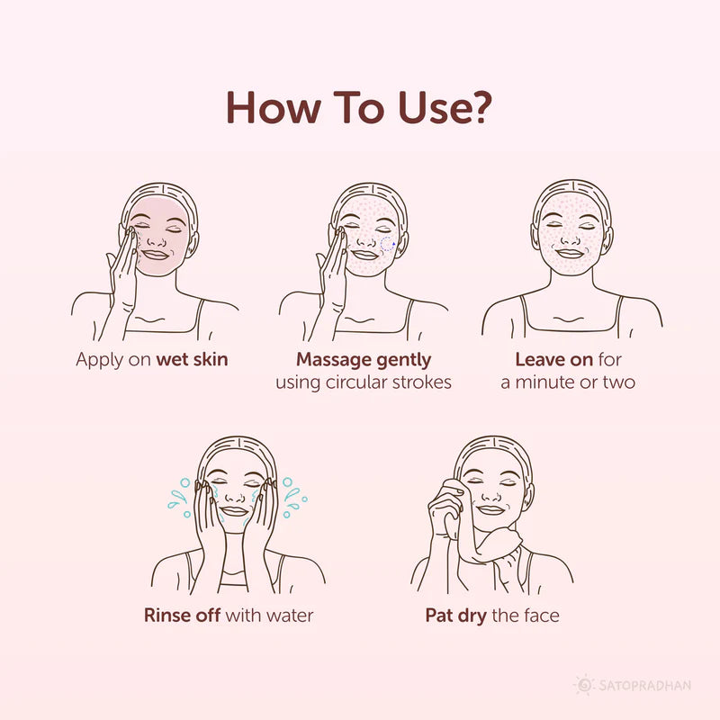 Satopradhan Rosehip & Shea Butter Exfoliating Herbal Scrub for Face & Body 150g - Natural Detan Scrub for Cleansing | Blackhead & Whitehead Remover | Dead Skin Remover | Detan Face Ubtan