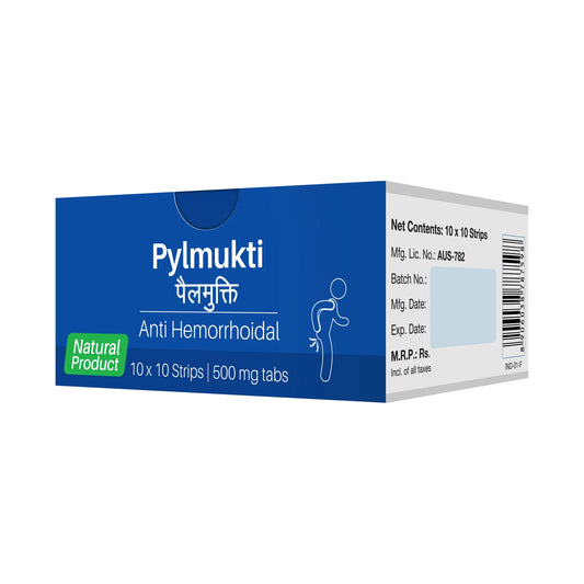Sri Sri Tattva Pylmukti Tablet - Anti-Hemorrhoidal | To Overcome The Associated Pain, Sores, Itching & Bleeding In Piles & Fissures | Natural Product |500 mg