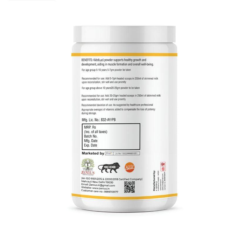 Zenius Kidsfuel Powder - Kids Protein Supplements for Kids' Health and Immunity Boosting - 500gm Powder