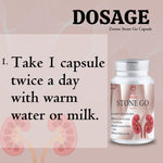 Zenius Stone Go Capsules - Pathri Medicine for Kidney Stone Removal and Relief Pathri Pain - 60 Capsules