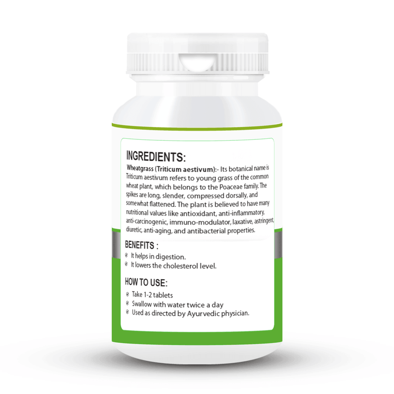 Zenius Wheat Grass Tablets - for Improved Digestion & Immune Booster and Energy | Joint Health Improve | Reduced Inflammation  - 60 Tablets