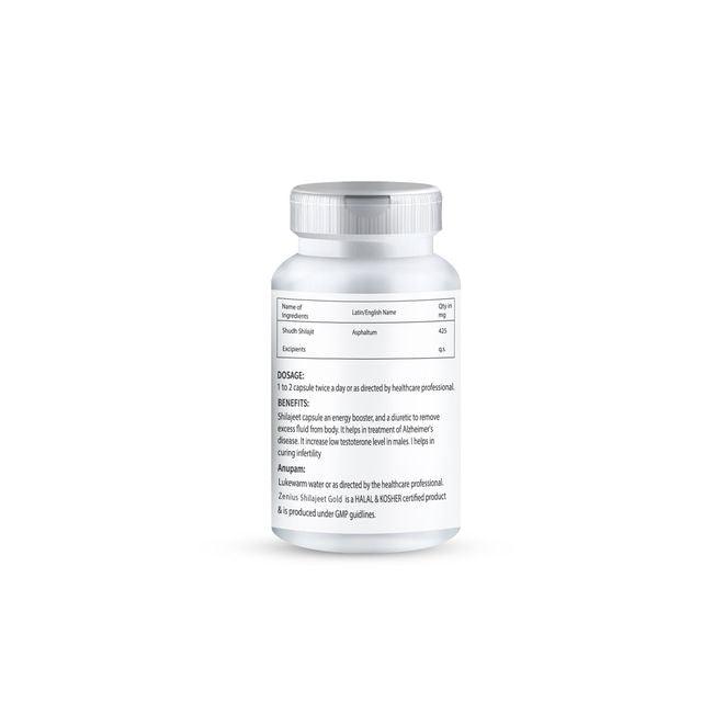 Zenius Shilajeet Gold Capsules for Sexual Health and Stamina Boosting - 60 Capsules