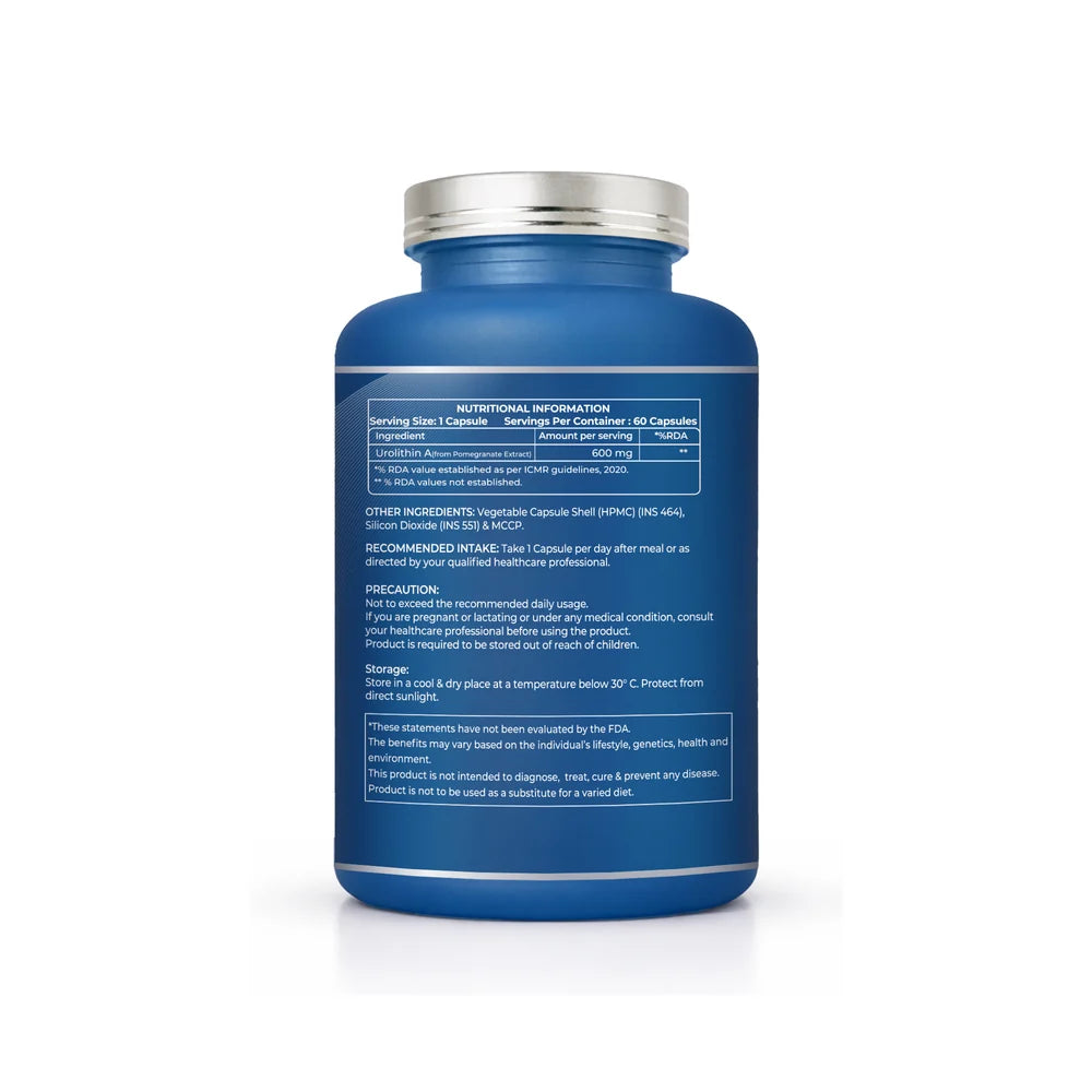 De-Age Urolithin A 60 Capsules | Mitochondrial & Cellular Health Support Supplement