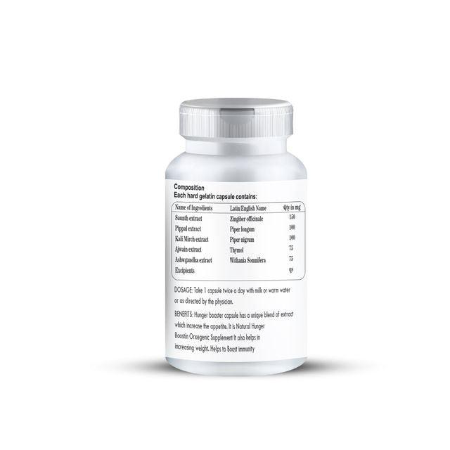 Zenius Hunger up Capsules - for Appetite and Digestive Health Improvement - 60 Capsules