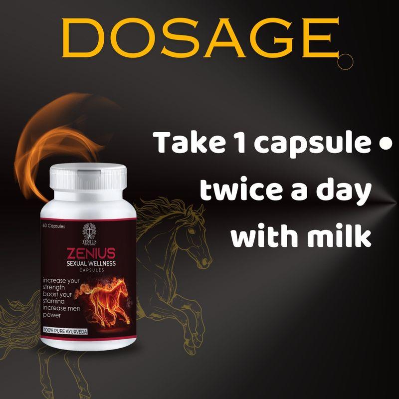 Zenius Sexual Wellness Capsules - Sexual Wellness Capsules for Sexual Health and Stamina Boosting - 60 Capsules