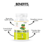 Zenius Neem Tablets - Natural Detox and Skin Health Tablets with Anti-Bacterial and Anti-Inflammatory Properties - 60 Tablets