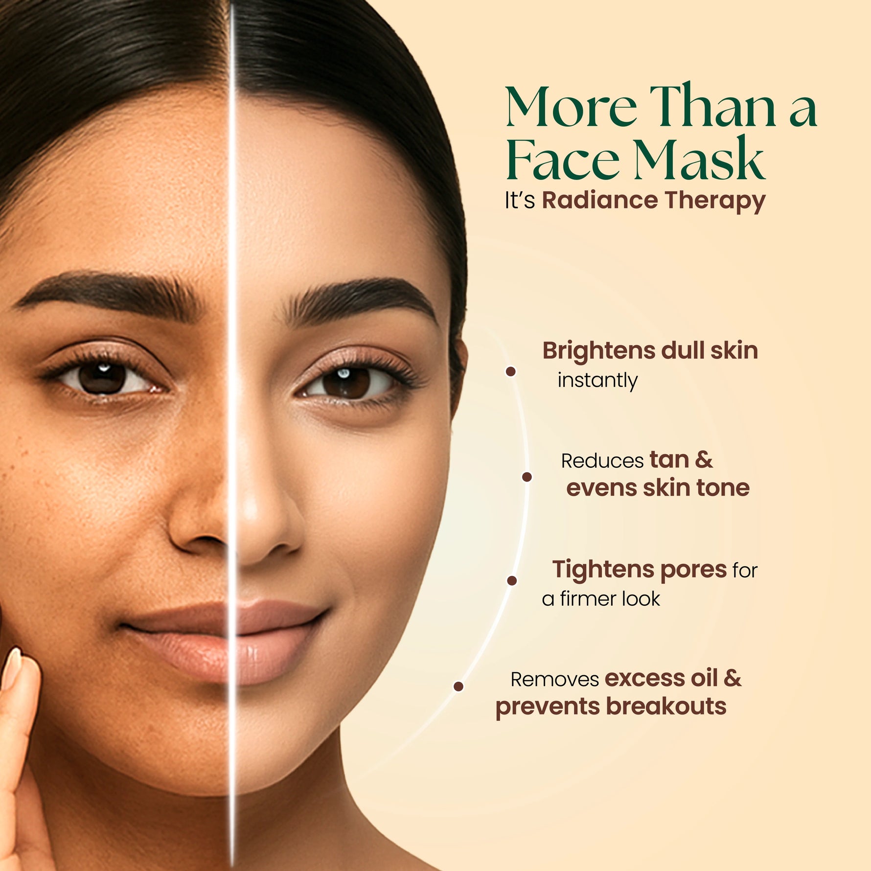 Moha: Herbal Radiance Face Mask (100g) - Ayurvedic Skin Brightening Face Pack for Glow
