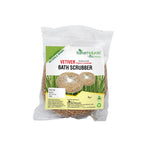 Kerala Naturals Vetiver Ramacham Bath Scrubber 4 Pack - Natural Body Exfoliator