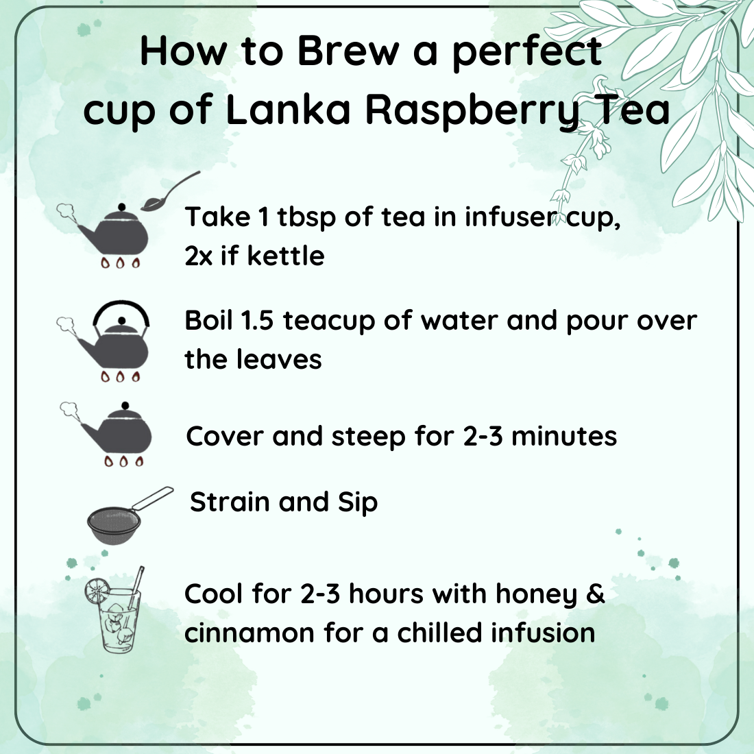 Radhika's Fine Teas Hormonal Balance Lanka Raspberry Tea (50g) | Single-Origin Ceylon Black Tea with Raspberry for Energy, Mood Balance & Wellness